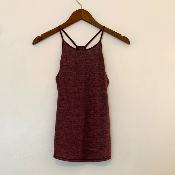 Lululemon Fast As Light Singlet in Heathered Bordeaux Drama - Picture 4 of 8